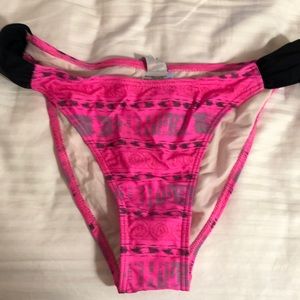 Hot Pink and Black Bikini Bottom